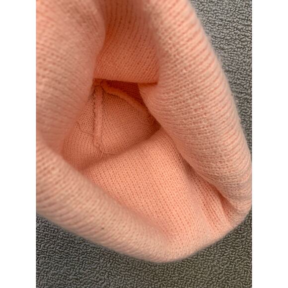 Adidas Women Pink Embroidered Adidas Logo Embroidered Knit Beanie One Size - Picture 3 of 6